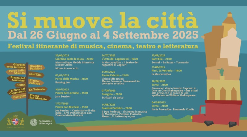 Cagliari, durante l'estate 'Si muove la città' - immagine Comune di Cagliari